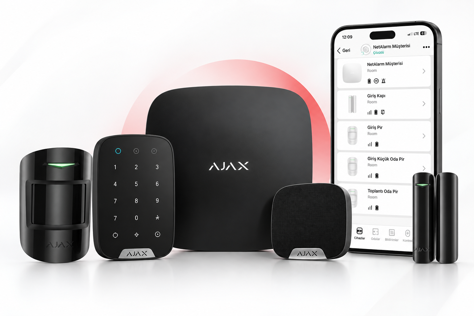 Ajax alarm sistemi ve mobil uygulama kontrolü - Net Alarm